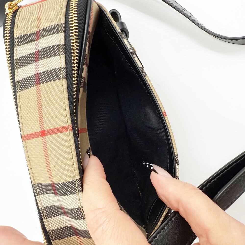 Burberry Vintage Check and Leather Mini Camera Bag Purse - Picture 6 of 15